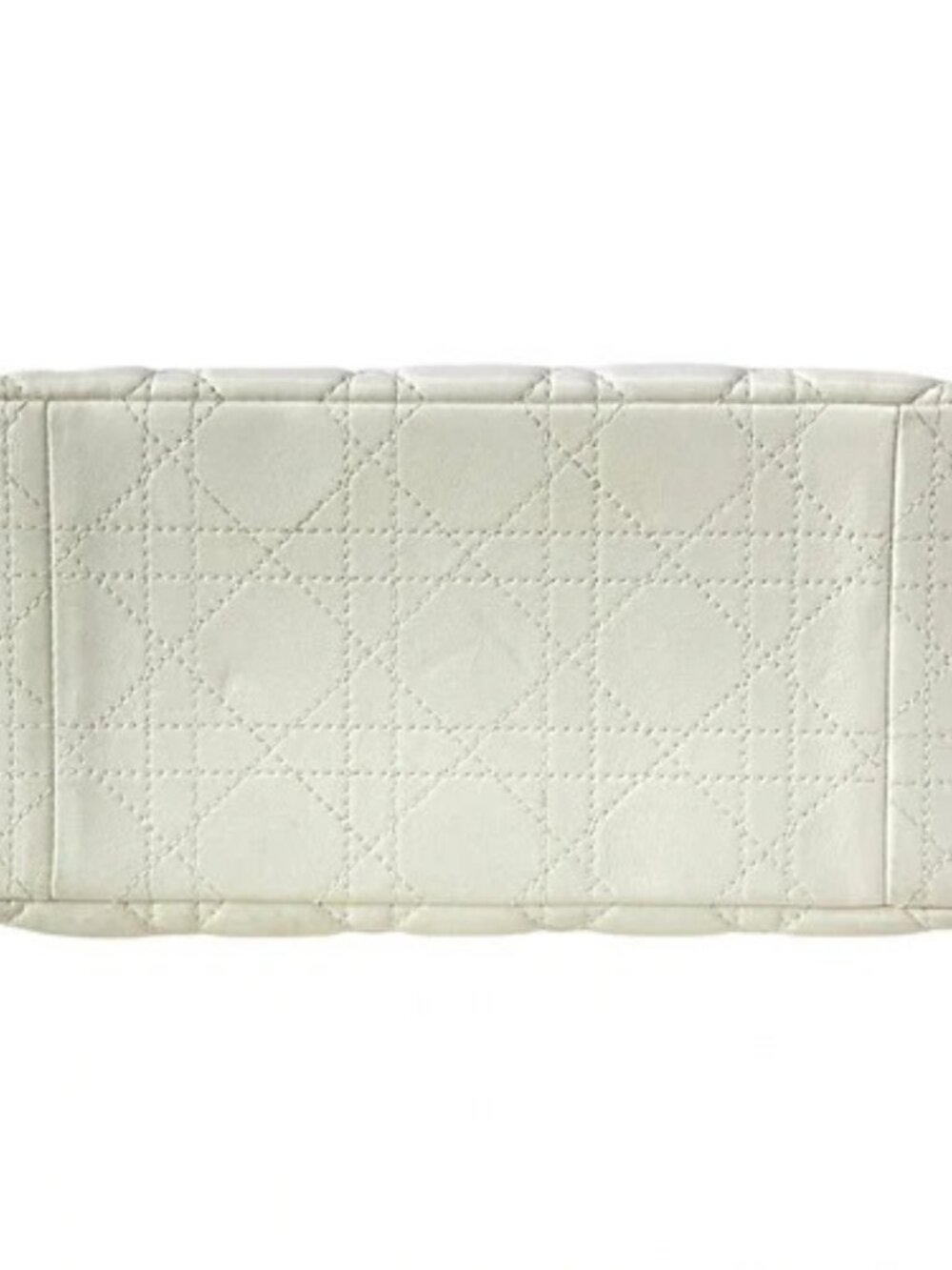 DIOR/ChristianDior Lady Dior Medium Bag White Lambskin Handbag - Picture 5 of 16